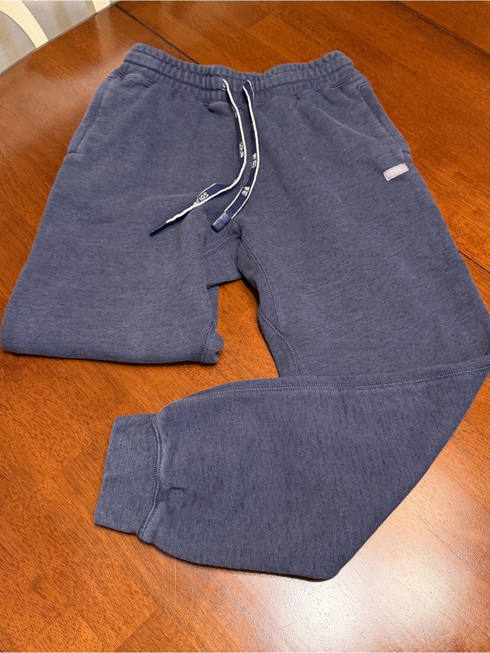FIGS Jogger Pants Womens XS BlueFleece Elastic Waist Cuffed Sweatpants Casual